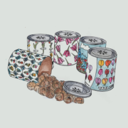 kokers medium met bloembollen